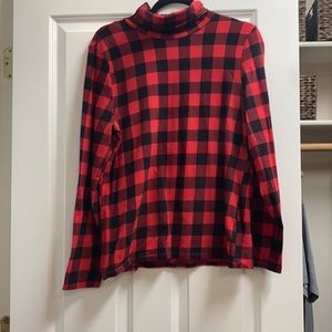 Talbots Buffalo check turtleneck
